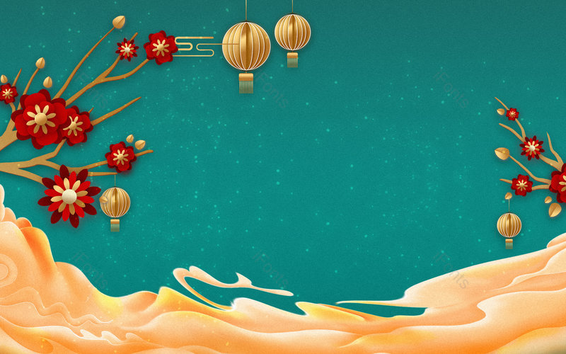 绿色中国风大气传统节日节气通用背景,插画/手绘图,插画/手绘图库,插画/手绘图下载,插画/手绘